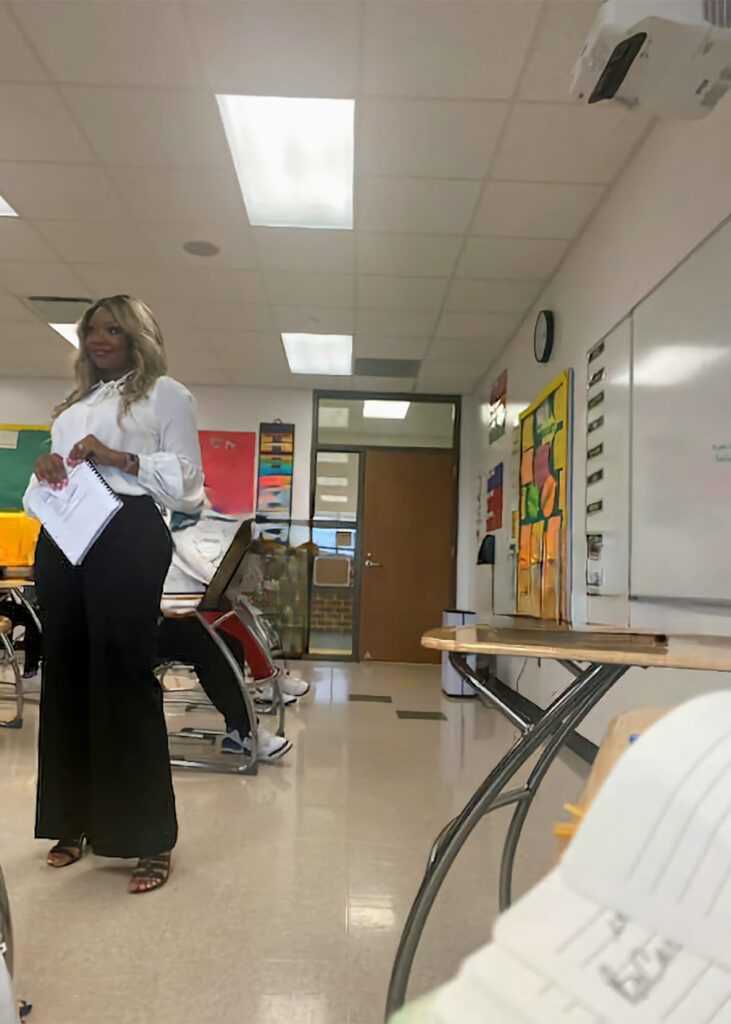 Teacher in a classroom